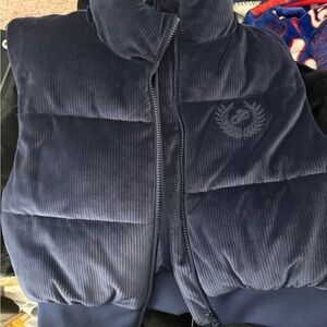 Navy Blue Puffer Vest pink brand